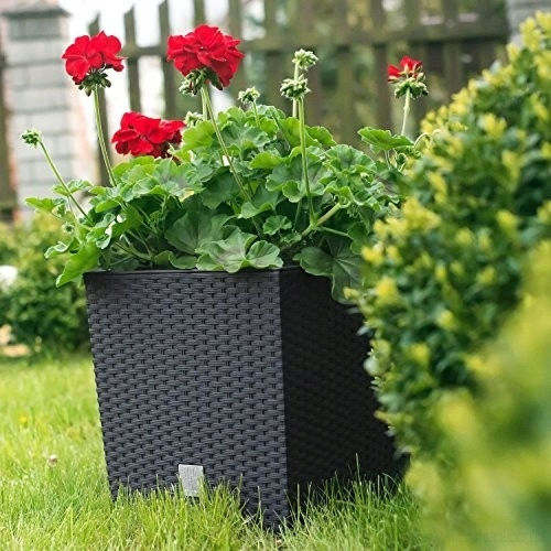 Prosperplast Rato Γλάστρα Πλαστική Anthracite 22.5x22.5x23εκ.