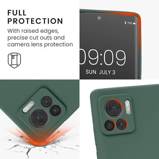 KWmobile Soft Flexible Rubber Cover Umschlag Rückseite Silikon Grün (Motorola Edge 30 Ultra)