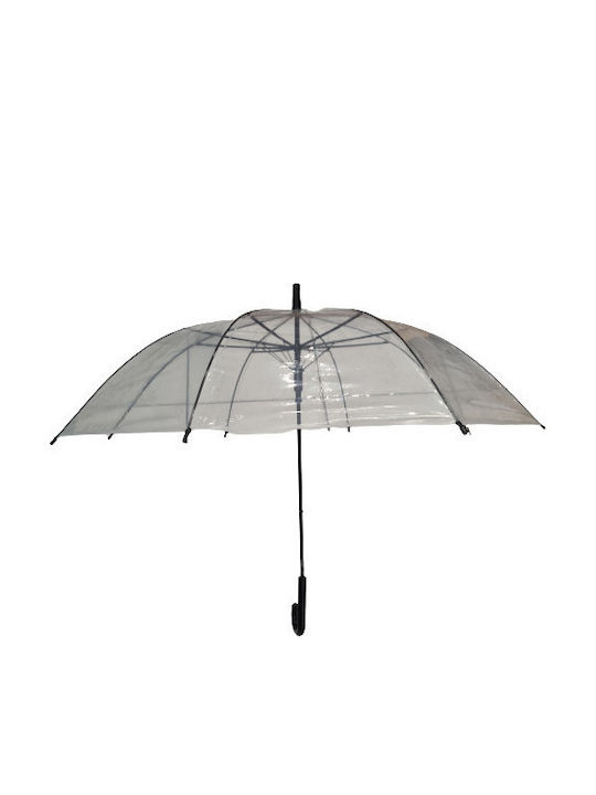 Cool Kids Curved Handle Auto-Open Umbrella with Diameter 85cm Transparent