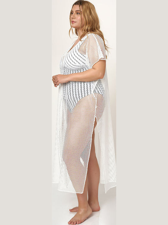 Jucita Women's Mini Caftan Beachwear White