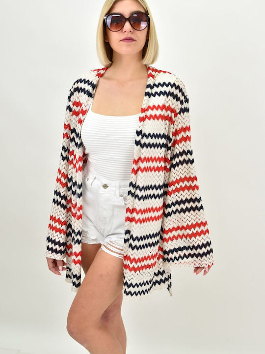 Potre Damen Kimono Strand Mehrfarbig