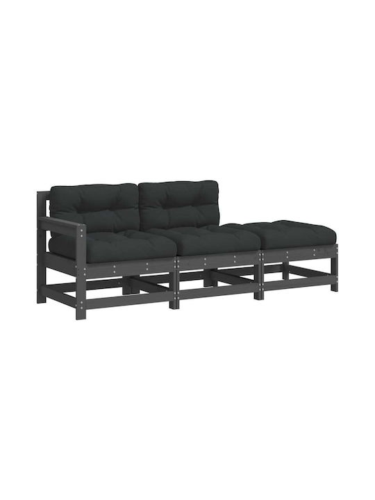 Tree-Seater Sofa Outdoor Wooden with Pillows 62x62x70.5cm