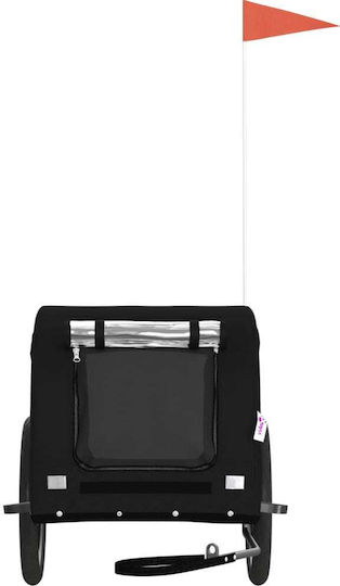 vidaXL Dog Carrying Black Bicycle Trailer for 45kg Pets