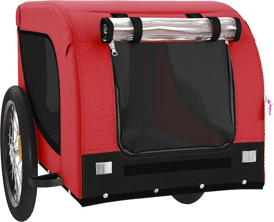 vidaXL Dog Carrying Red Bicycle Trailer for 45kg Pets