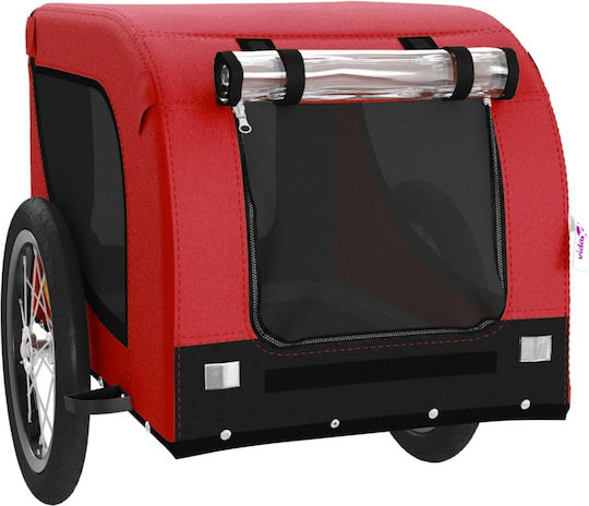 vidaXL Dog Carrying Red Bicycle Trailer for 45kg Pets