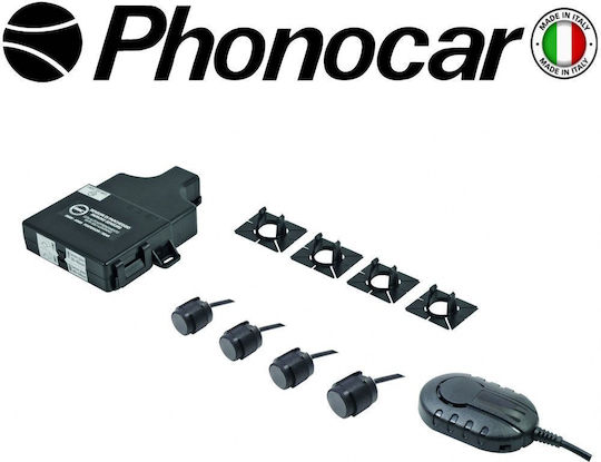 Phonocar Car Parking System with Buzzer and 4 Sensors in Black Color