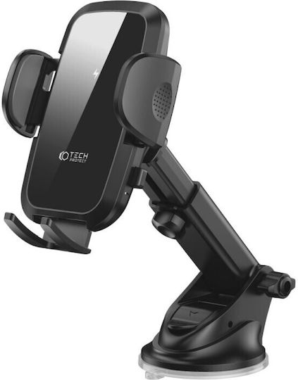 Tech-Protect Cm15w-v1 Βάση Κινητού Αυτοκινήτου με Ρυθμιζόμενα Άγκιστρα Μαύρη
