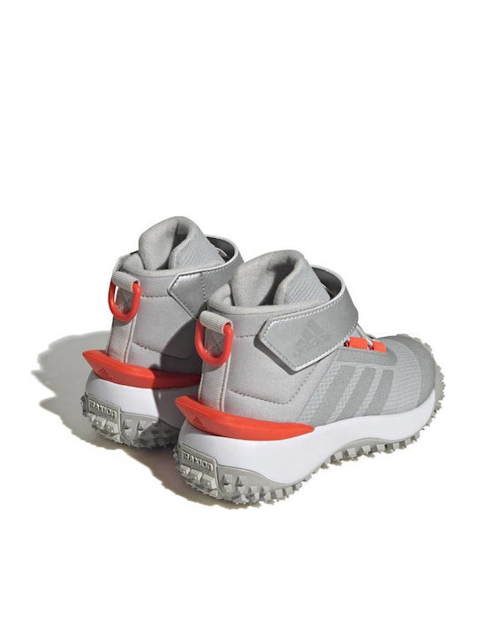 Fortatrail Παιδικά Sneakers High με Σκρατς Silver Metallic / Solar Red