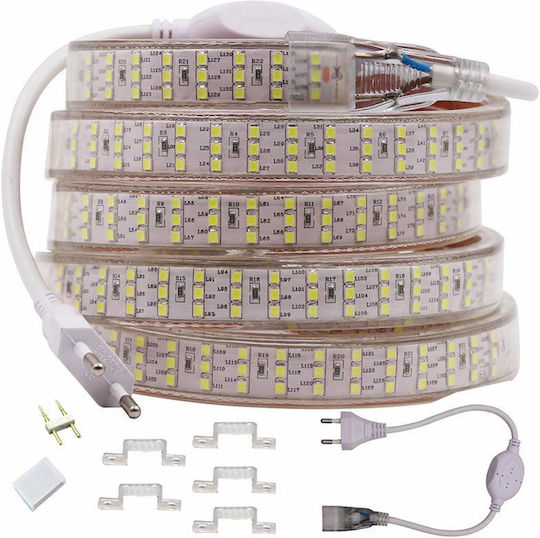 Водоустойчива LED Лента GreenTec 220V Топло бяло Светлина 1м Тип SMD2835