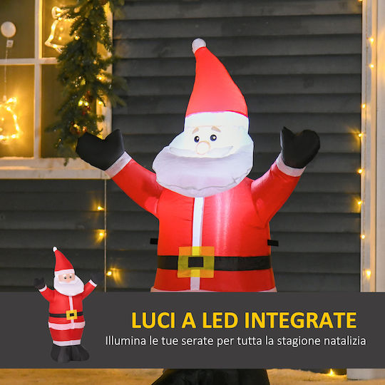 Inflatable Illuminated Santa Claus Electric Red 120x80x40cm