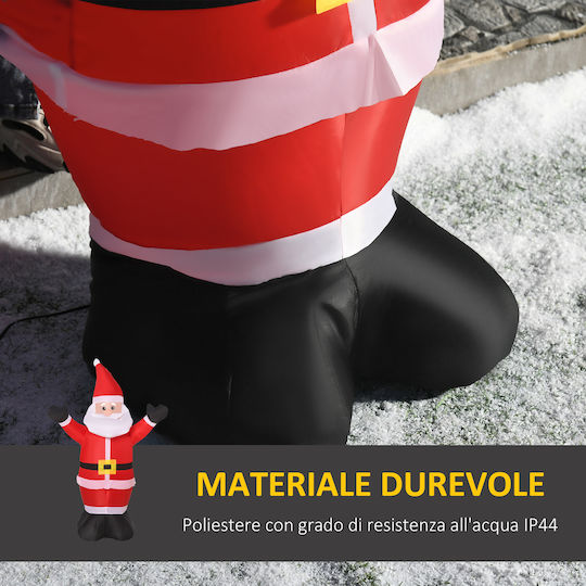 Inflatable Illuminated Santa Claus Electric Red 120x80x40cm