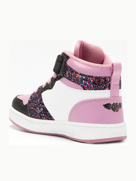 Anna B Kids Sneakers High with Scratch Pink / White / Black
