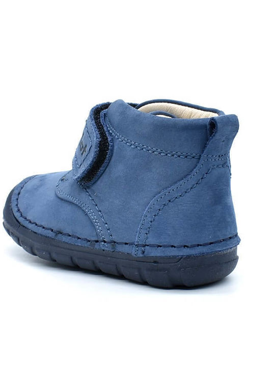 Anatomice Ghete Copii din Piele cu Velcro Albastru