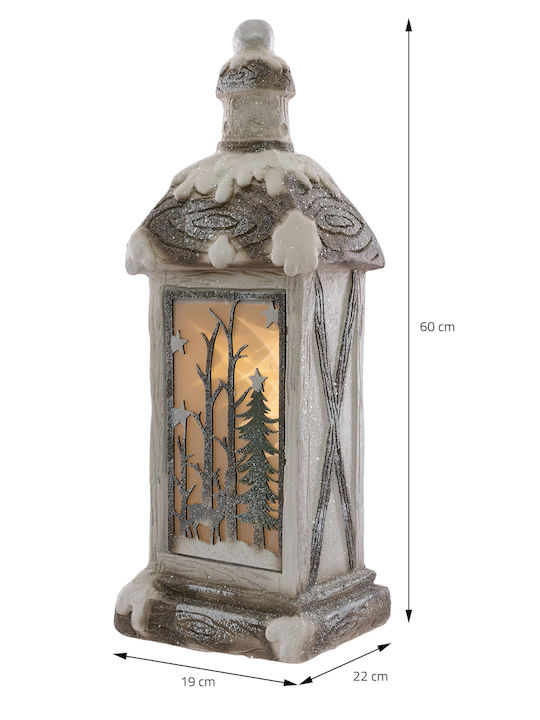 ECD Germany Christmas White Battery Lantern 60x22cm
