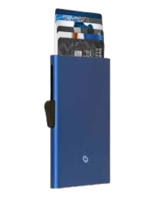 Ανδρικό Πορτοφόλι Καρτών με RFID Μπλε