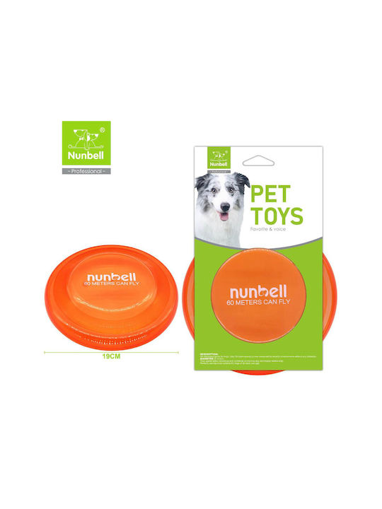 Nunbell Pet Dog Toy Frisbee Orange 19cm