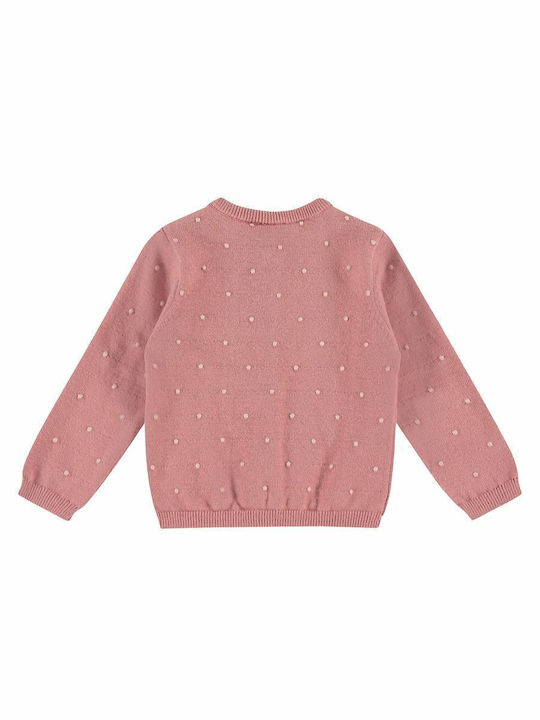 Babyface Girls Knitted Cardigan with Buttons Pink