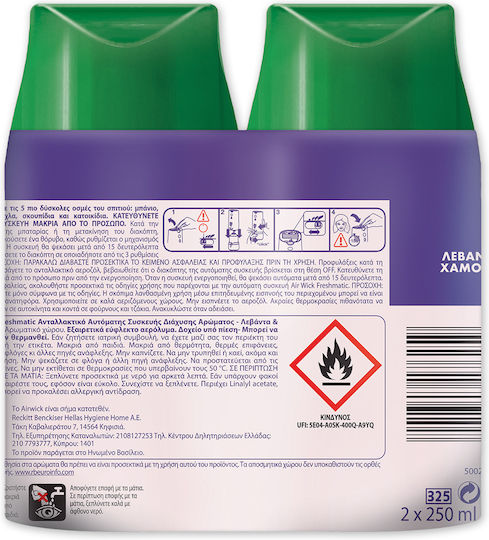 Airwick Nachfüllpack für Sprühgerät mit Duft Lavendel Kamille 2Stück 250ml