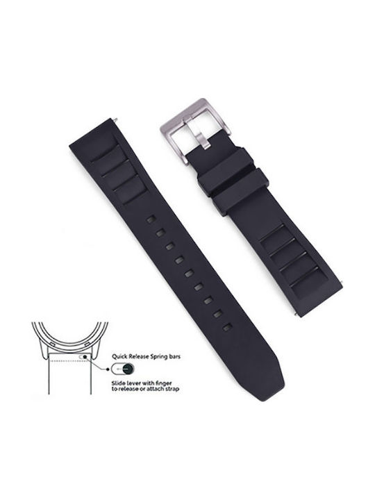 Rochet Καουτσούκ Λουράκι Μαύρο 22mm