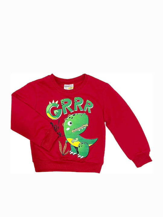 Kids Tracksuit Set With Top Red 2 Pieces