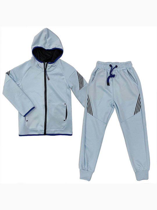 Kids Tracksuit Set With Light Blue Jacket 2 Pieces