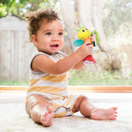 Infantino Love Bug Teething Rattle for Teething from Plastic for 0 Months+