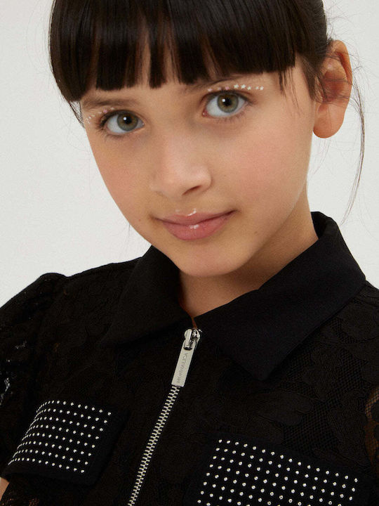 Kinderstrickjacke Schwarz