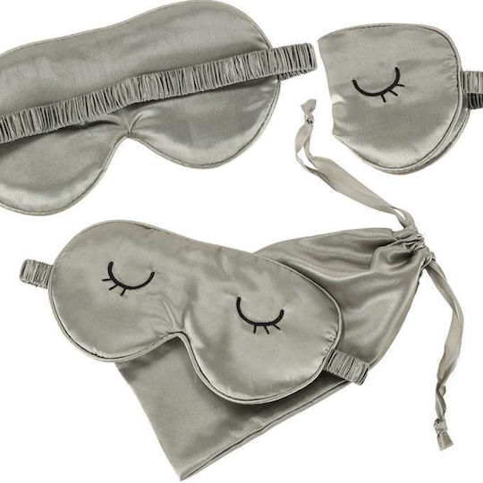 ikonka Sleep Mask with Carrying Case Gray