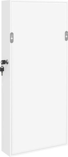 vidaXL Wall Mirror with White Wooden Frame 67x30cm 1pcs