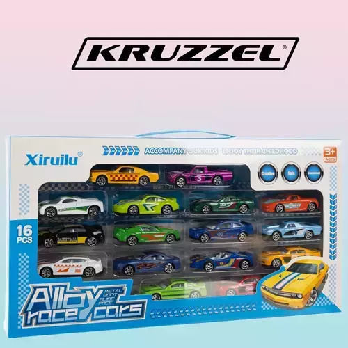 Kruzzel Pkw-Set 1:64 Für 3+ Jahre