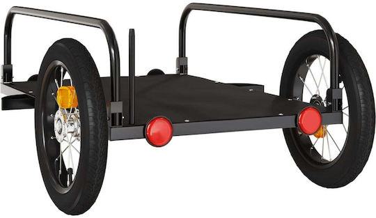 Vidaxl Black Bicycle Trailer 122 X 53 X 31 Cm Iron