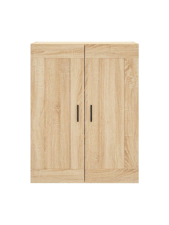 Hanging Living Room Cabinet from Particle Board Beige 69.5x34x90cm