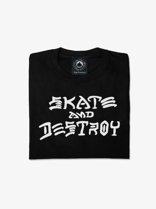 Thrasher Ανδρικό T-shirt Κοντομάνικο Μαύρο