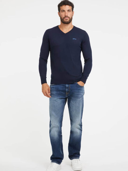 Guess Herren Langarm-Pullover Blau