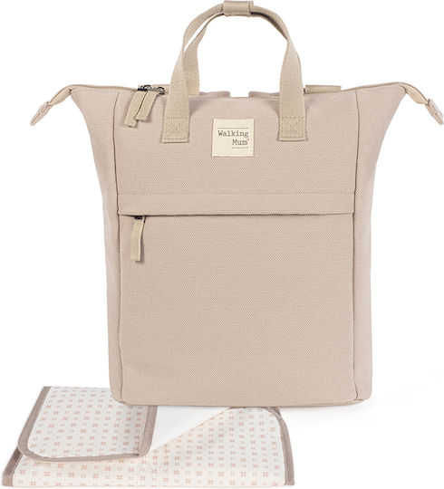 Walking Mum Diaper Bag Apricot 28x12x37cm.