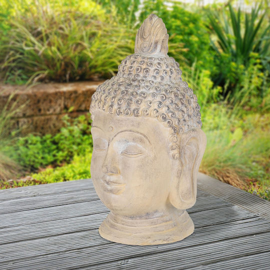 ECD Germany Dekorativer Buddha aus Stein 30x30x55cm 1Stück