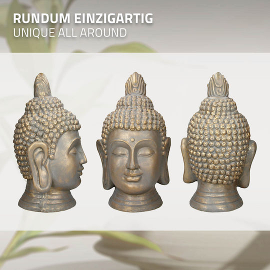 ECD Germany Decorative Buddha made of Stone 42x38x74.5cm 1pcs
