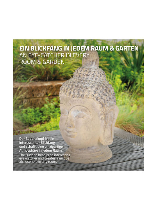 ECD Germany Decorative Buddha made of Stone 45x39x78cm 1pcs