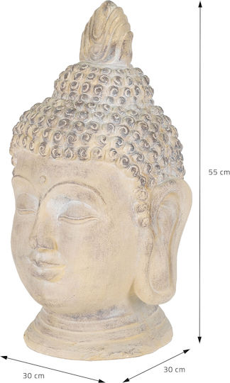 ECD Germany Dekorativer Buddha aus Stein 30x30x55cm 1Stück