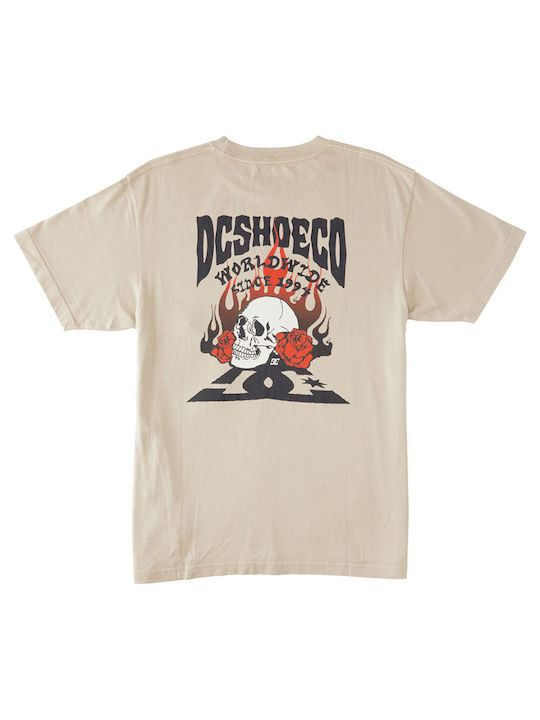 DC Herren T-Shirt Kurzarm Beige