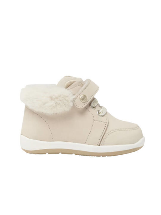 Mayoral Kids Sneakers with Laces & Strap Beige