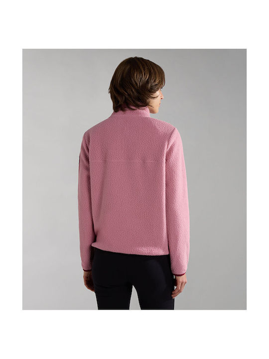 Napapijri Winter Women's Fleece Blouse Long Sleeve Pink