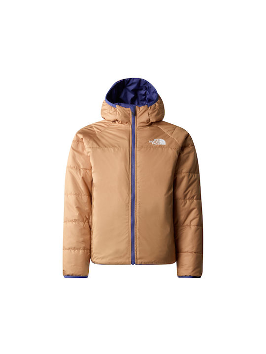 Детско спортно яке Кратък Двустранен с качулка Син Reversible