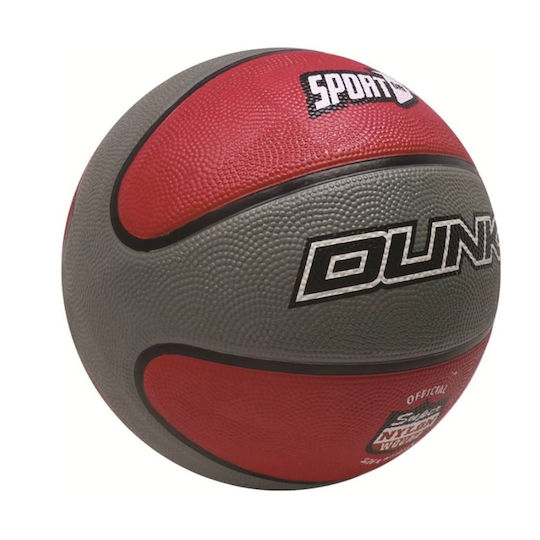 Sport1 Dunk Size No7 Παιδική Μπάλα Μπάσκετ Κόκκινη