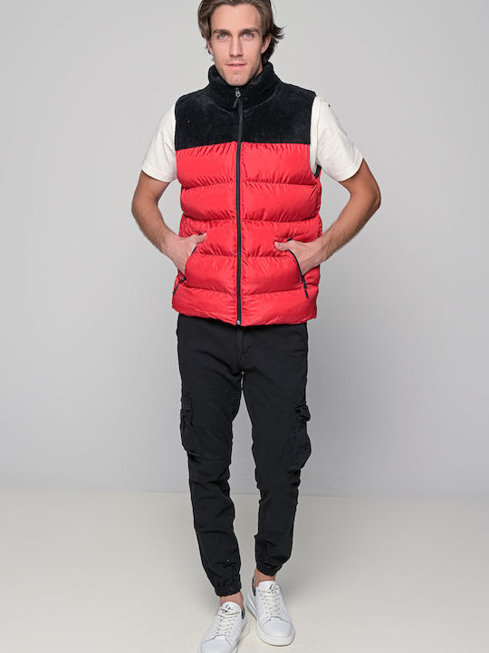 Ben Tailor Men's Sleeveless Puffer Jacket Red