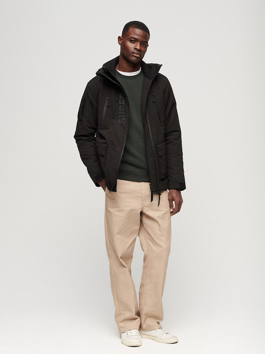 Winter Jacket Windproof Black