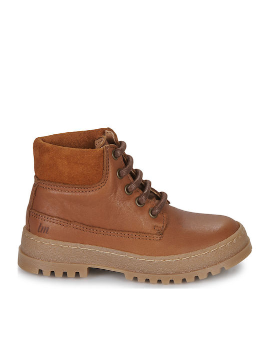 Kinderstiefel mit Reißverschluss Braun