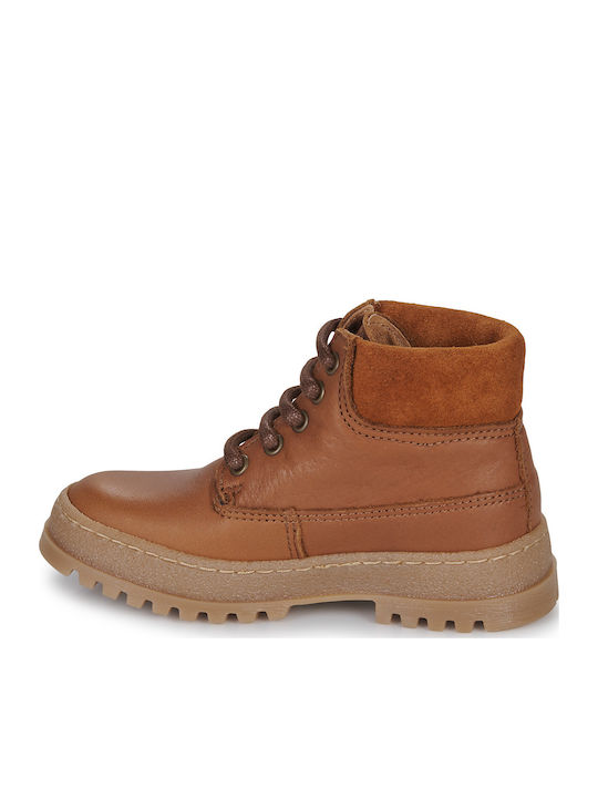 Kinderstiefel mit Reißverschluss Braun