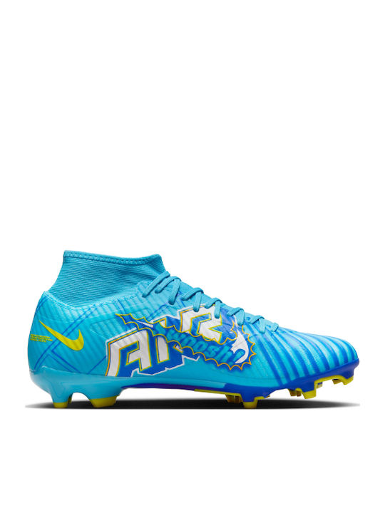 Nike Mercurial SuperFly 9 Academy Kylian Mbappé Football Shoes with Cleats Baltic Blue / White