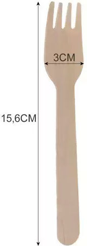 Ruhhy Biodegradable Fork Disposable Wooden 100pcs